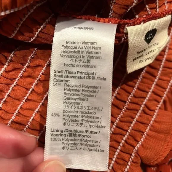 Madewell Julianne Smocked-Waist Top Size XS - Picture 8 of 13